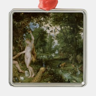 The Garden of Eden with the Fall of Man, c.1615 Metal Ornament