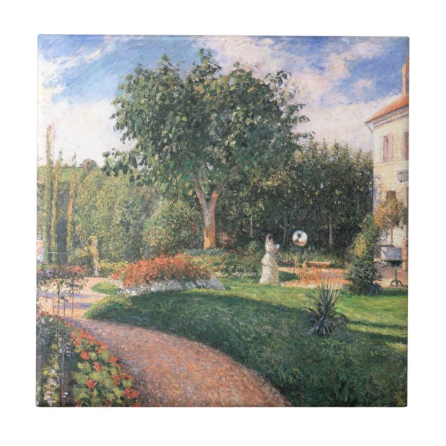 The Garden of Les Mathurins Camille Pissarro   Tile (Front)