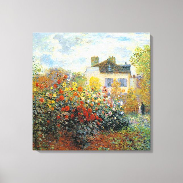 The Garden of Monet at Argenteuil Fine Art Canvas Print (Front)