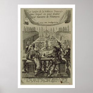 The garden of the French nobility, c.1640 (engravi Poster