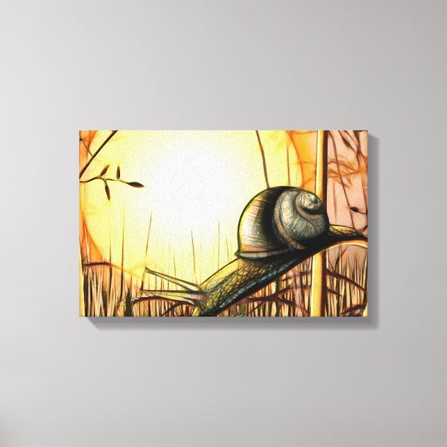 The Garden Snail Wrapped Canvas (Front)