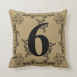 The Garden Vine Collection: Number 6 Throw Pillow