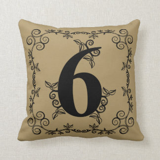 The Garden Vine Collection: Number 6 Throw Pillow