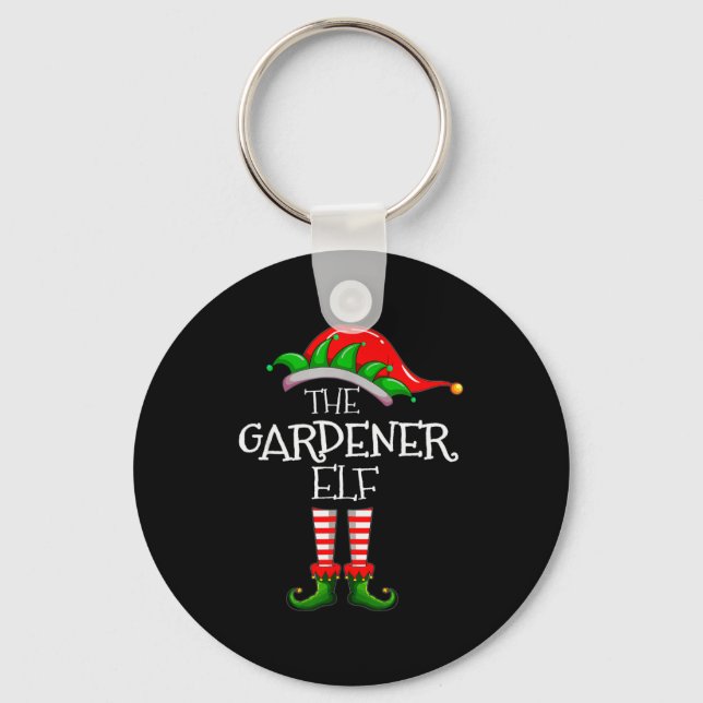 The Gardener Elf Matching Family Group Christmas P Keychain (Front)