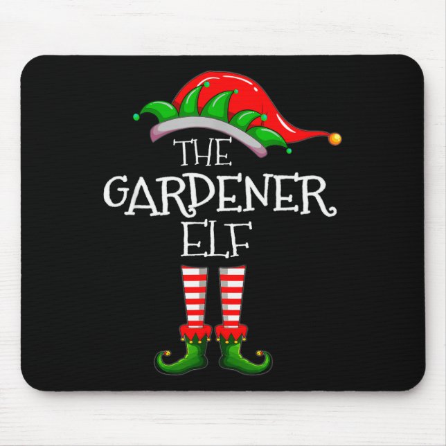 The Gardener Elf Matching Family Group Christmas P Mouse Pad (Front)