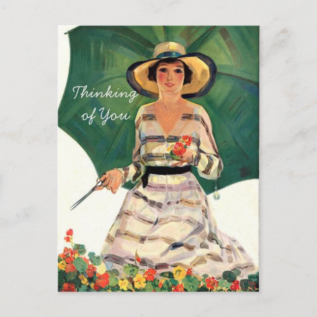 The Gardener Floral Thinking of You Postcard (Front)
