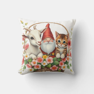 The Gardener's Helpers Throw Pillow
