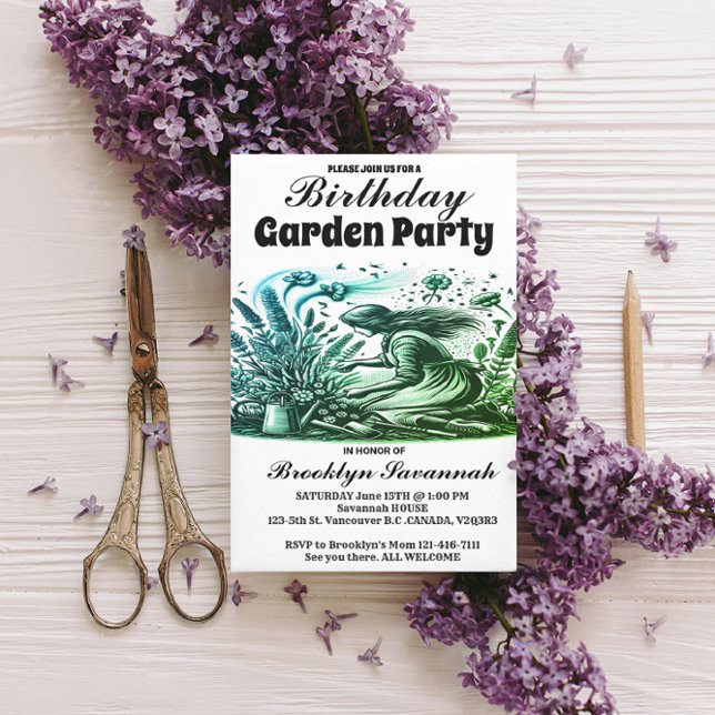 The Gardeners Whisper Party Invitation Postcard (Creator Uploaded)