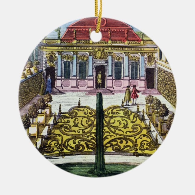 The Gardens of the Mirabelle Park, Salzburg, Austr Ceramic Ornament (Front)