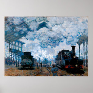 The Gare Saint-Lazare by Claude Monet Poster