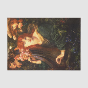 The Garlanded Woman by Dante Gabriel Rossetti Tissue Paper