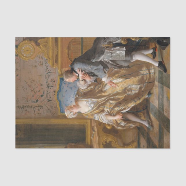 The Garter by Jean-Francois de Troy Tissue Paper (Front)