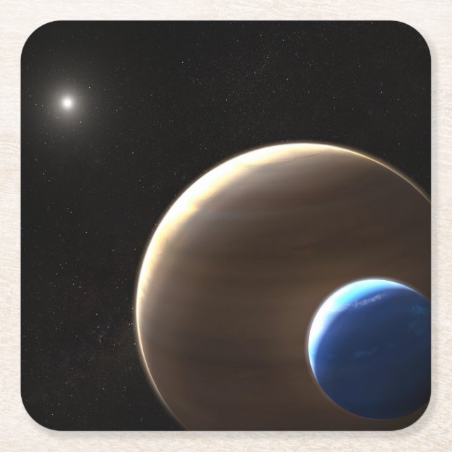 The Gas Giant Planet Kepler-1625b Square Paper Coaster (Front)