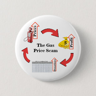 The Gas Price Scam 2 Inch Round Button