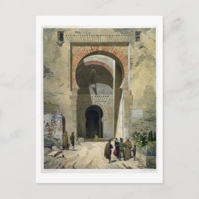 The Gate of Justice, entrance to the Alhambra, Gra Postcard (Front)