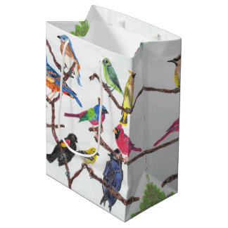 The Gathering Colourful Songbirds Medium Gift Bag
