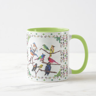 The Gathering Colourful Songbirds Patterned Mug