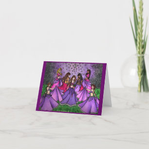 The Gathering of Belly Dancers in Purple Card