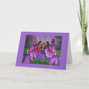 The Gathering of Belly Dancers in Purple Card