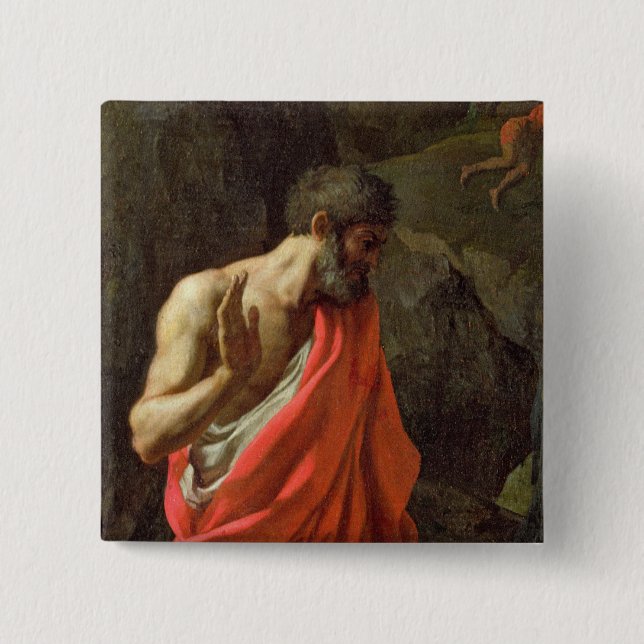 The Gathering of Manna, c.1637-9 2 Inch Square Button (Front)
