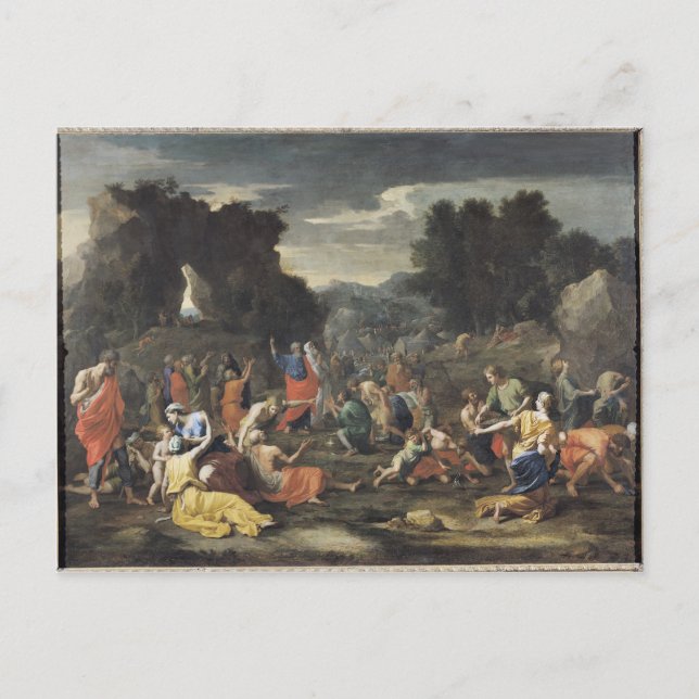 The Gathering of Manna, c.1637-9 Postcard (Front)