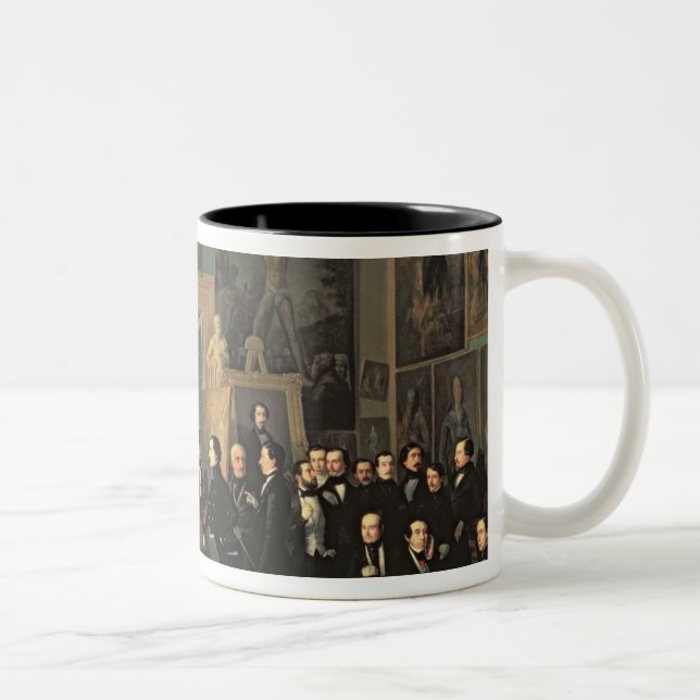 The Gathering of the Poets, 1846 Two-Tone Coffee Mug (Right)
