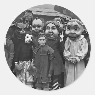 The Gathering on Halloween Classic Round Sticker