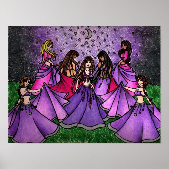 The Gathering Women Art Canvas Print (Front)