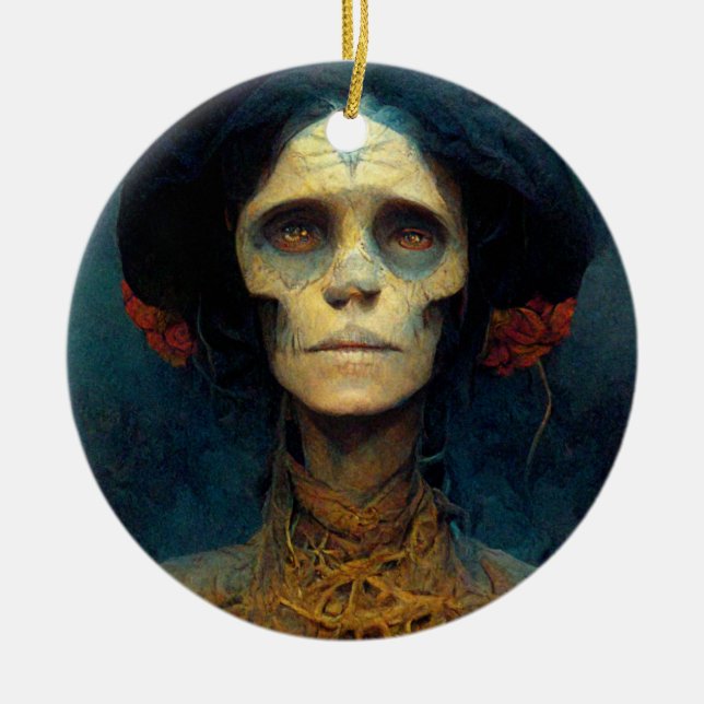 The Gaunt Lady Fantasy Sci-Fi Ceramic Ornament (Front)
