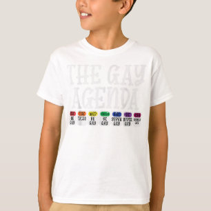 The Gay Agenda Funny Straight Ally LGBTQ Gay Pride T-Shirt