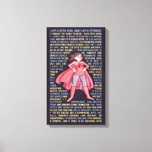 The Geek Girl’s Litany for Feminism Canvas Print