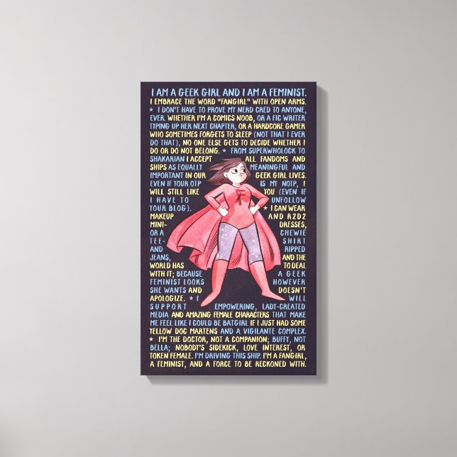 The Geek Girl’s Litany for Feminism Canvas Print (Front)