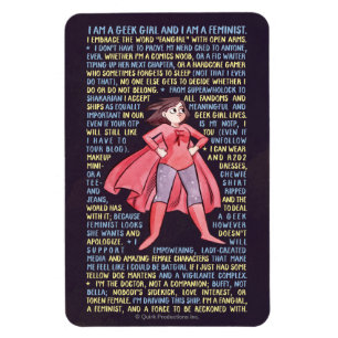 The Geek Girl’s Litany for Feminism Magnet