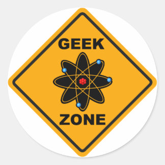 The Geek Zone Sign Classic Round Sticker