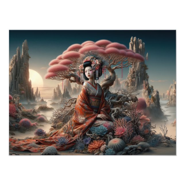 The geisha and the coral tree photo print (Front)