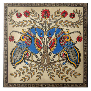 The Gemini peacocks Tile