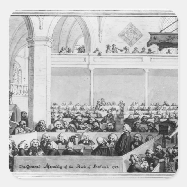 The General Assembly of the Kirk of Scotland Square Sticker (Front)