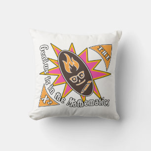 The genius is in the mathematics throw pillow