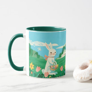 The Gentle Farmer Bunny Kind Ones Whimsical Coffe Mug