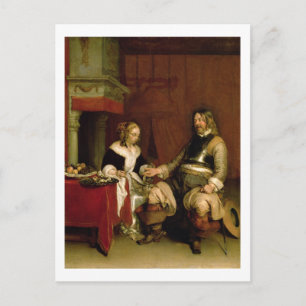 The Gentleman Soldier (oil on canvas) Postcard