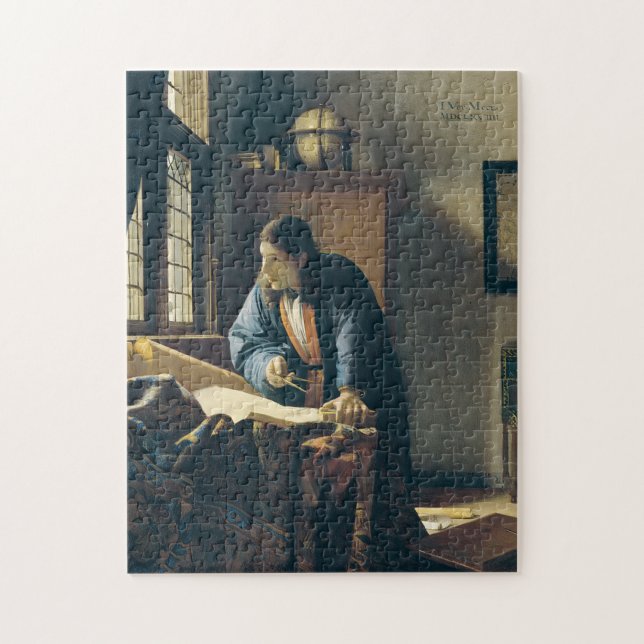The Geographer by Johannes Vermeer Jigsaw Puzzle (Vertical)