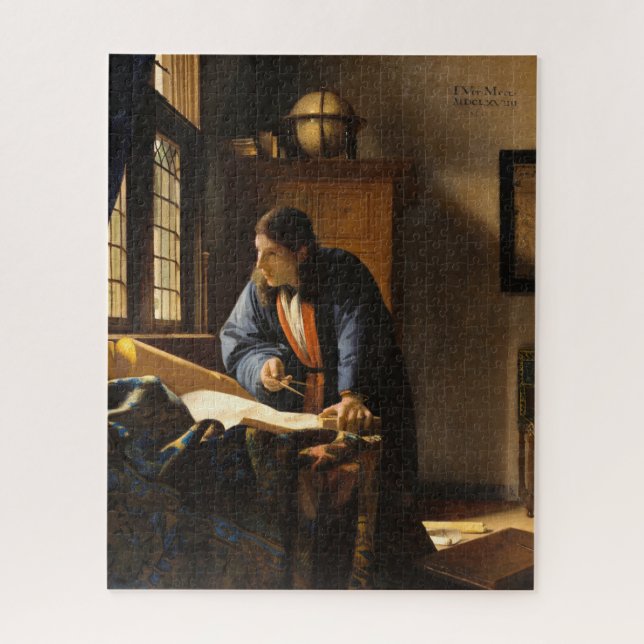 The Geographer by Johannes Vermeer Jigsaw Puzzle (Vertical)