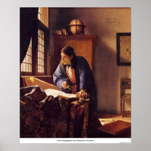 The Geographer by Johannes Vermeer Poster
