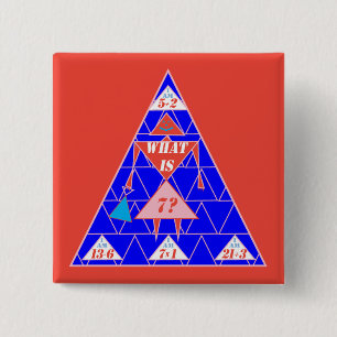 The Geometrics-Button-Triangle-Age 7 2 Inch Square Button