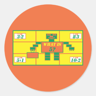 The Geometrics-Sticker-Rectangle-Age 5 Classic Round Sticker