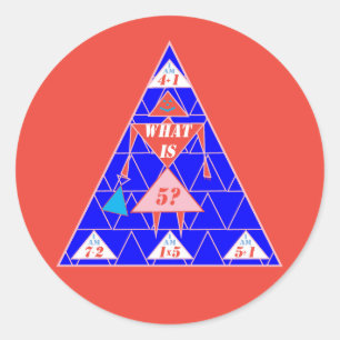 The Geometrics-Sticker-Triangle-Age 5 Classic Round Sticker