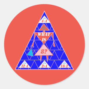 The Geometrics-Sticker-Triangle-Age 8 Classic Round Sticker