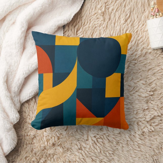 The Geometry of Emotion Throw Pillow (Blanket)