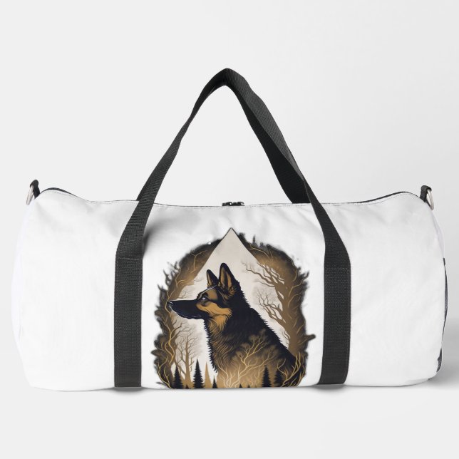 The German Shepherd 003 Duffle Bag (Front)