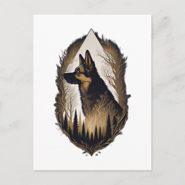 The German Shepherd 003 Postcard (Front)